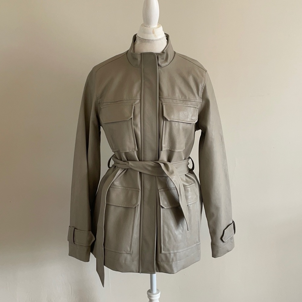 Target Taupe Faux Leather Jacket